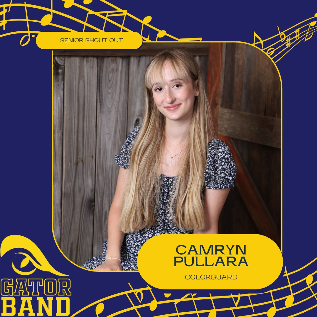 LOLHSband's tweet photo. Time for Senior Shoutouts for the class of 2024! We’re so proud of you and can’t wait to see what amazing things you’ll accomplish after you leave LOLHS. Congratulations, grad! 💛💙🎶🐊🎓 https://t.co/4G4CPuOCrz