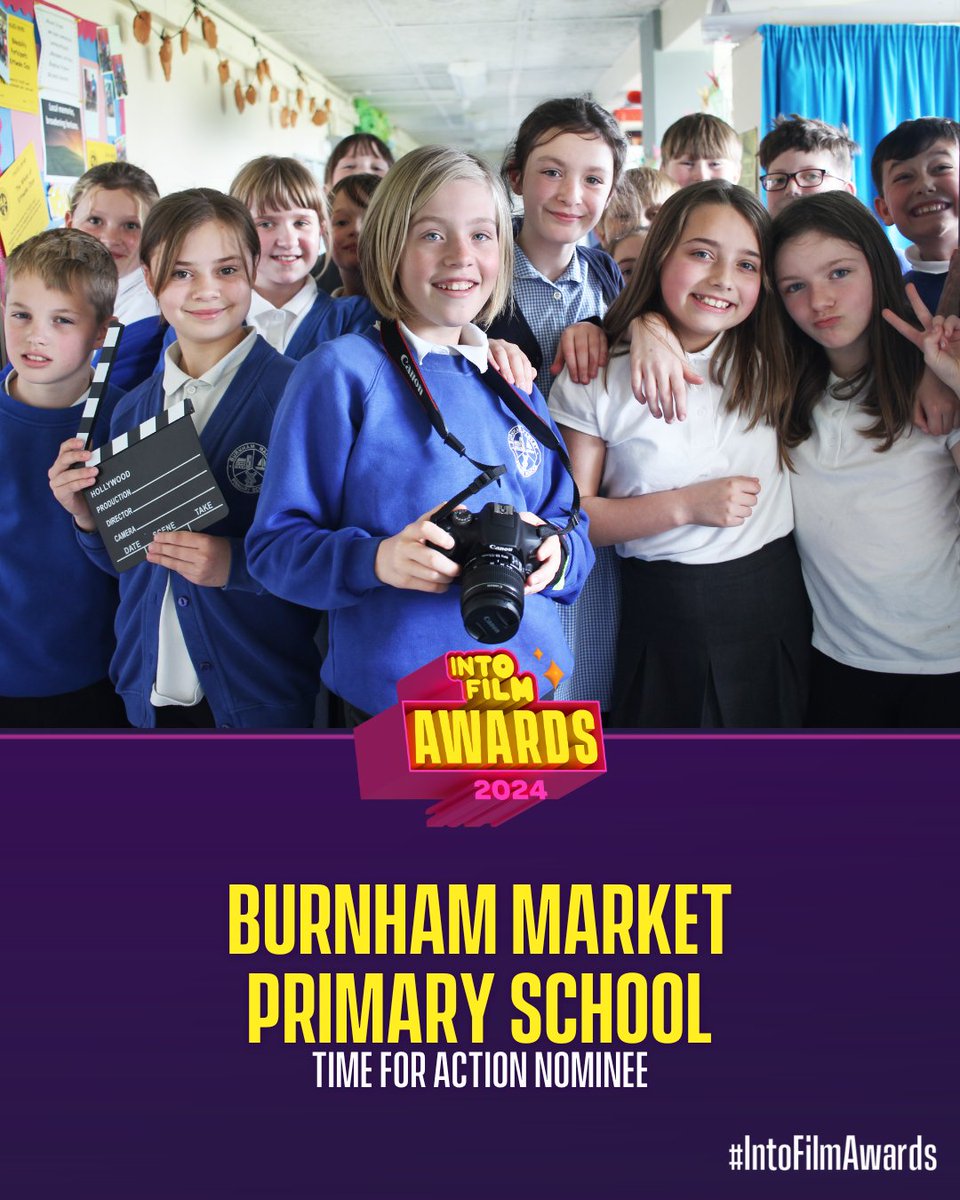 Meet the #IntoFilmAwards nominees from Burnham Market Primary School🎬 

A teacher commented, 'Our school's Eco-Council made this film for Earth Day, to try and inspire everyone to look after our world by saving energy and looking after nature.' 

Good luck everyone😊