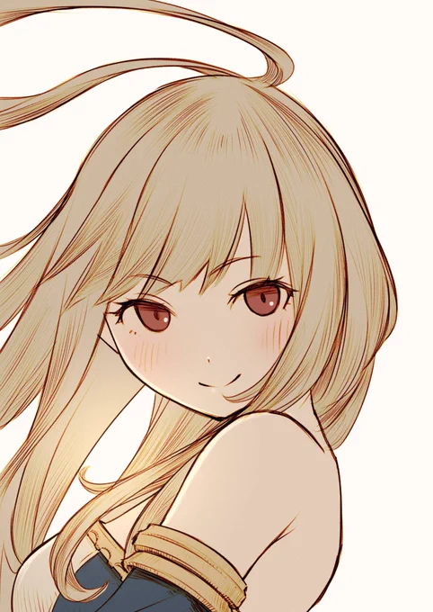 やっぱ線画をpainterで処理してこんくらいの塗りにするのが一番しっくりくるなー。まぁもう少し塗り込まないとダメだろうけど。