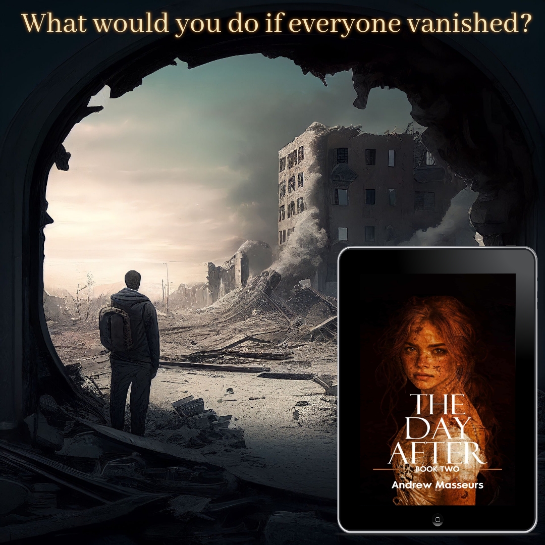 What would you do if everyone vanished?

The Day After by Andrew Masseurs

They called it, The Vanishing. When the world’s population mysteriously disappeared. Michael Stevenson and his family somehow managed to survive in a world of adversity filled with new strange predatory