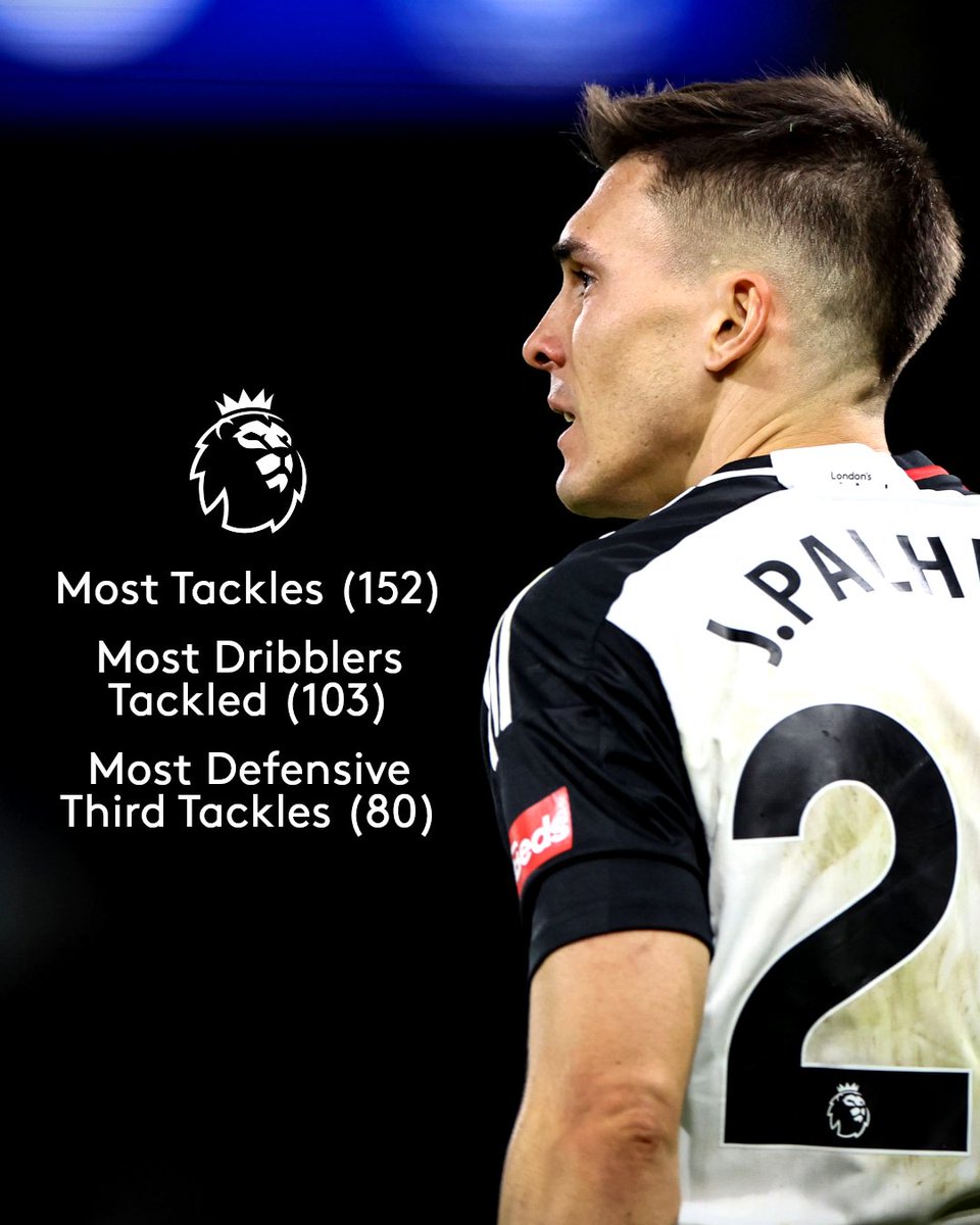 The @premierleague's top tackler for a second season in a row. 👏