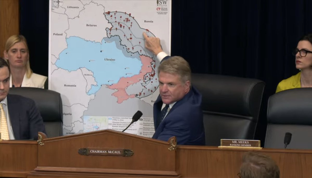 ❗🇺🇲🇺🇦 House Foreign Affairs Committee Chairman McCaul takes Secretary of State Blinken to task over the Biden Admin's refusal to allow Ukraine to use US weapons to strike Russian targets. He notes that Jake Sullivan seems to be the primary actor behind this policy and demands