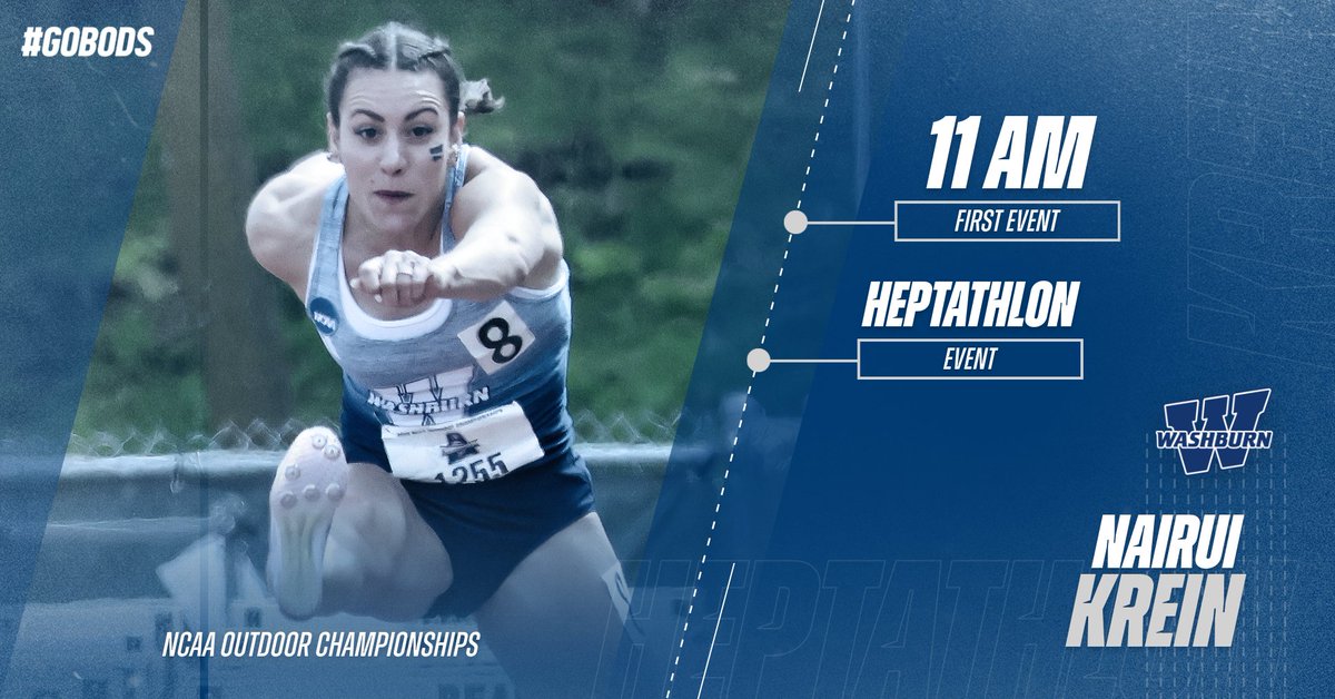 Opening day of the NCAA Outdoor Championships … Naiuri Krein will start the Ichabods off in the heptathlon #GoBods 📍 -Emporia, Kan. ⏰ - First event starts at 11 a.m. 🏟️ - Welch Stadium 📊 - bit.ly/24NCAAOutdoor 💻 - bit.ly/WUMIAANetwork