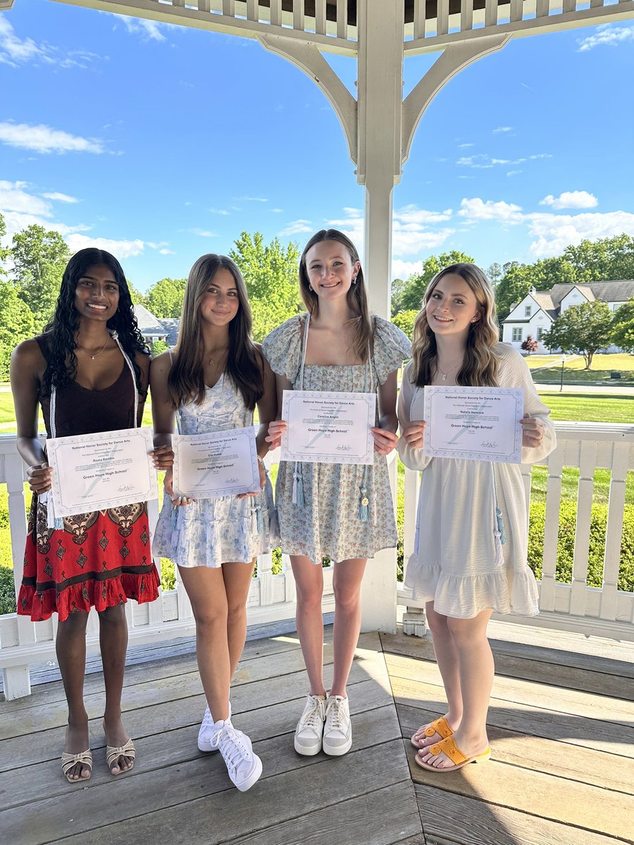 Congratulations to the newest members of the Davis Drive Middle &amp; Green Hope High chapters of the National Honor Society for Dance Arts