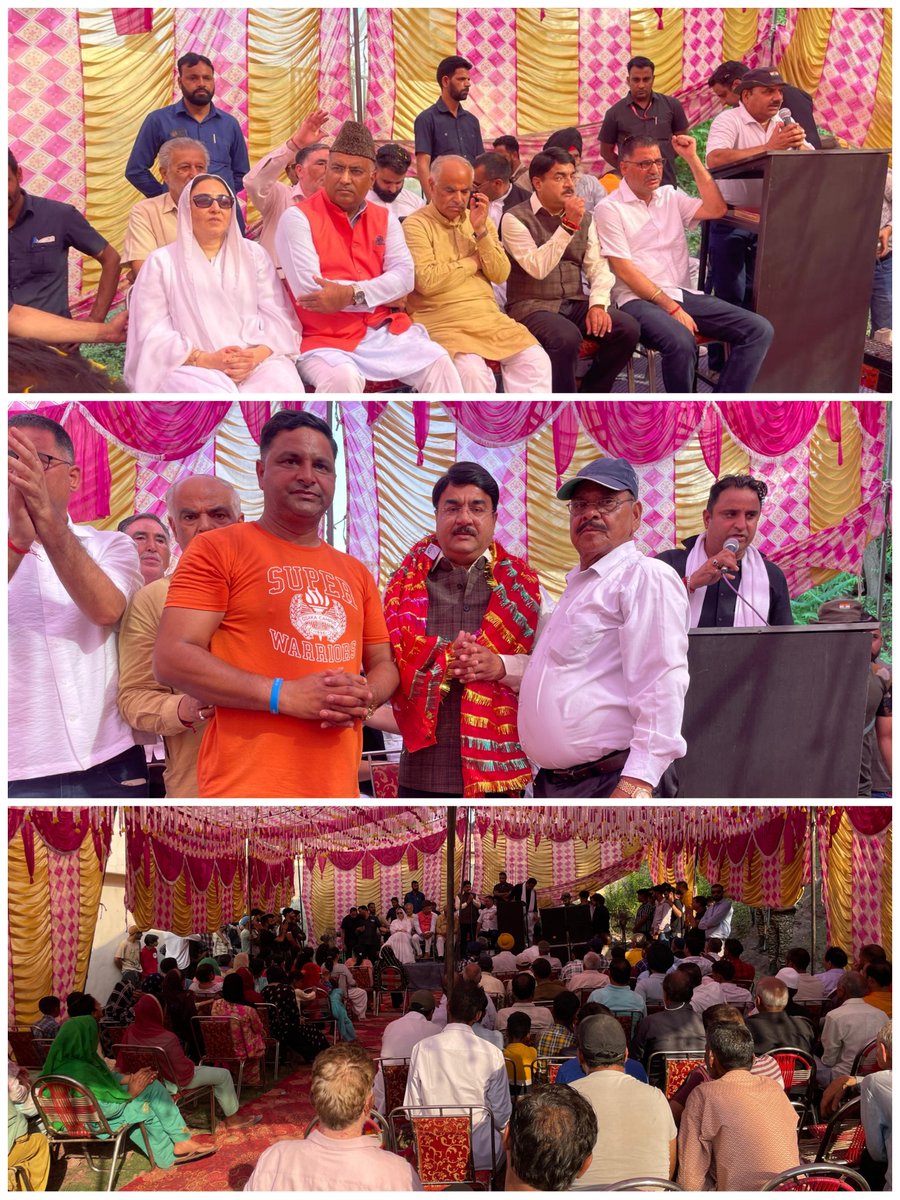 nsp2106's tweet photo. हर गाँव-हर शहर,
'मोदी 3.0' की लहर...🪷

आज जम्मू-कश्मीर के राजौरी में जनसभा को संबोधित कर अनंतनाग-राजौरी लोकसभा क्षेत्र से भाजपा समर्थित JKAP प्रत्याशी श्री इकबाल मन्हास जी को प्रचंड मतों से विजय बनाने की अपील की।

इस दौरान जम्मू-कश्मीर के भाजपा संगठन महामंत्री श्री अशोक कौल जी, राज्यसभा सांसद श्री ग़ुलाम अली खटाना जी, जम्मू-कश्मीर वक्फ बोर्ड की अध्यक्ष डॉ. सैयद दरख्शां अंद्राबी जी, ज़िला अध्यक्ष श्री दिनेश शर्मा जी एवं अन्य पदाधिकारी, कार्यकर्तागण व नागरिकजन उपस्थित रहे।

#PhirEkBaarModiSarkar
