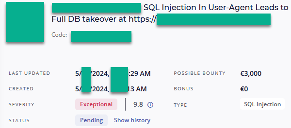 You can still find SQL injections in User-Agent/ or other request-headers; you just need a  keen eye to find it. 
Make sure to include SQLi testing on headers  in your methodology. Developers often tend to ignore headers. #BugBounty #SQLi #SQLInjection