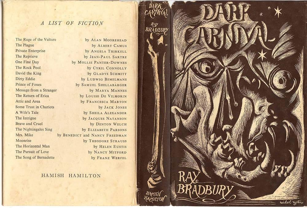 Did you know this year marks the 77th anniversary of Ray Bradbury's first short story collection, Dark Carnival?! If you haven't read this collection yet, we highly recommend it! #RayBradbury #DarkCarnival #ShortStoryCollection
