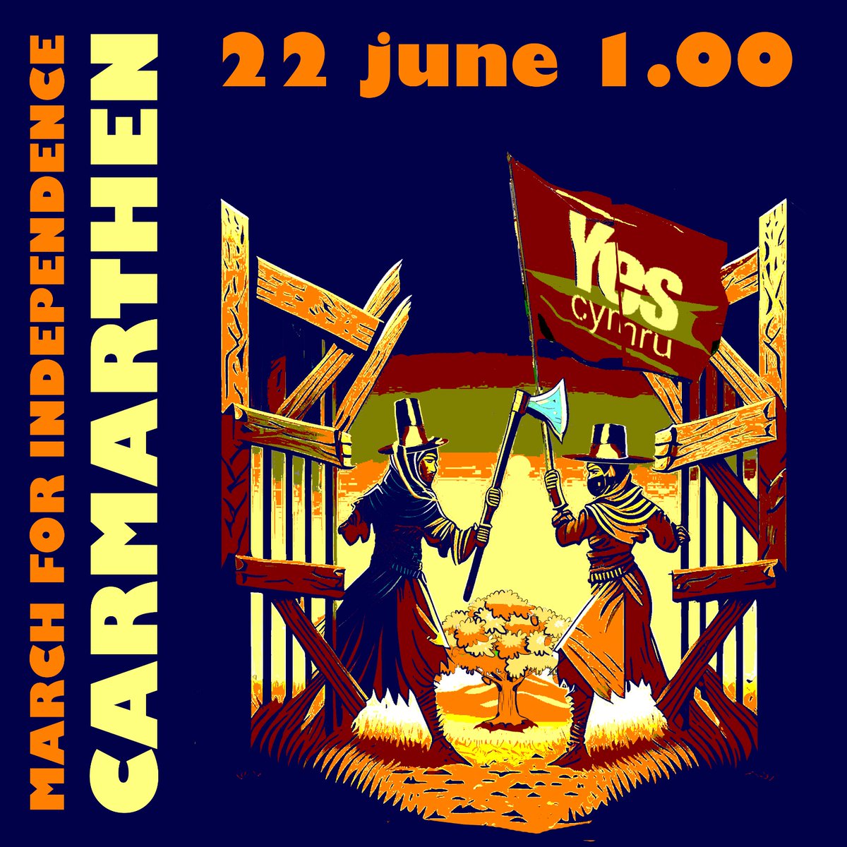 Saturday 22 June 2024... we march in Caerfyrddin (Carmarthen). #IndyWales #Annibyniaeth More info here: yes.cymru/march_for_inde…