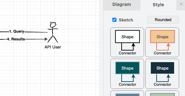 TIL @drawio has this 'Sketch' style toggle. Very nice!