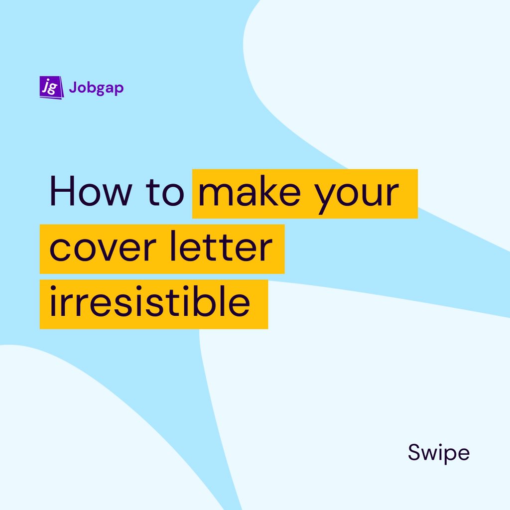 Jobgap_xyz's tweet image. Expert tips to make your cover letters irresistible 

#coverletter #jobgap #tips