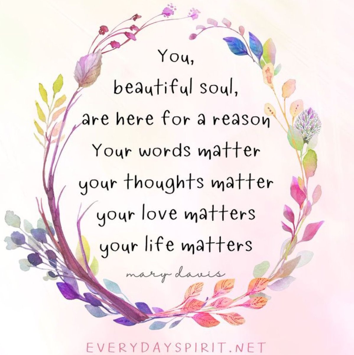 You are beautiful inside and out and you matter 🥰 #youmatter #mentalhealthawareness #survive #thrive #wellnesswednesday