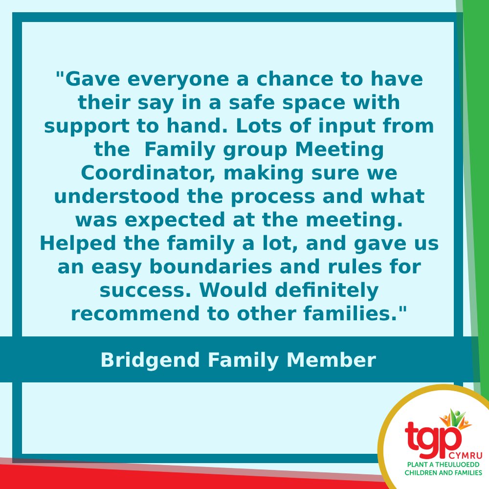 Some fantastic feedback during the review process following Family Group Meetings. We are proud of the positive impact we are having on families.