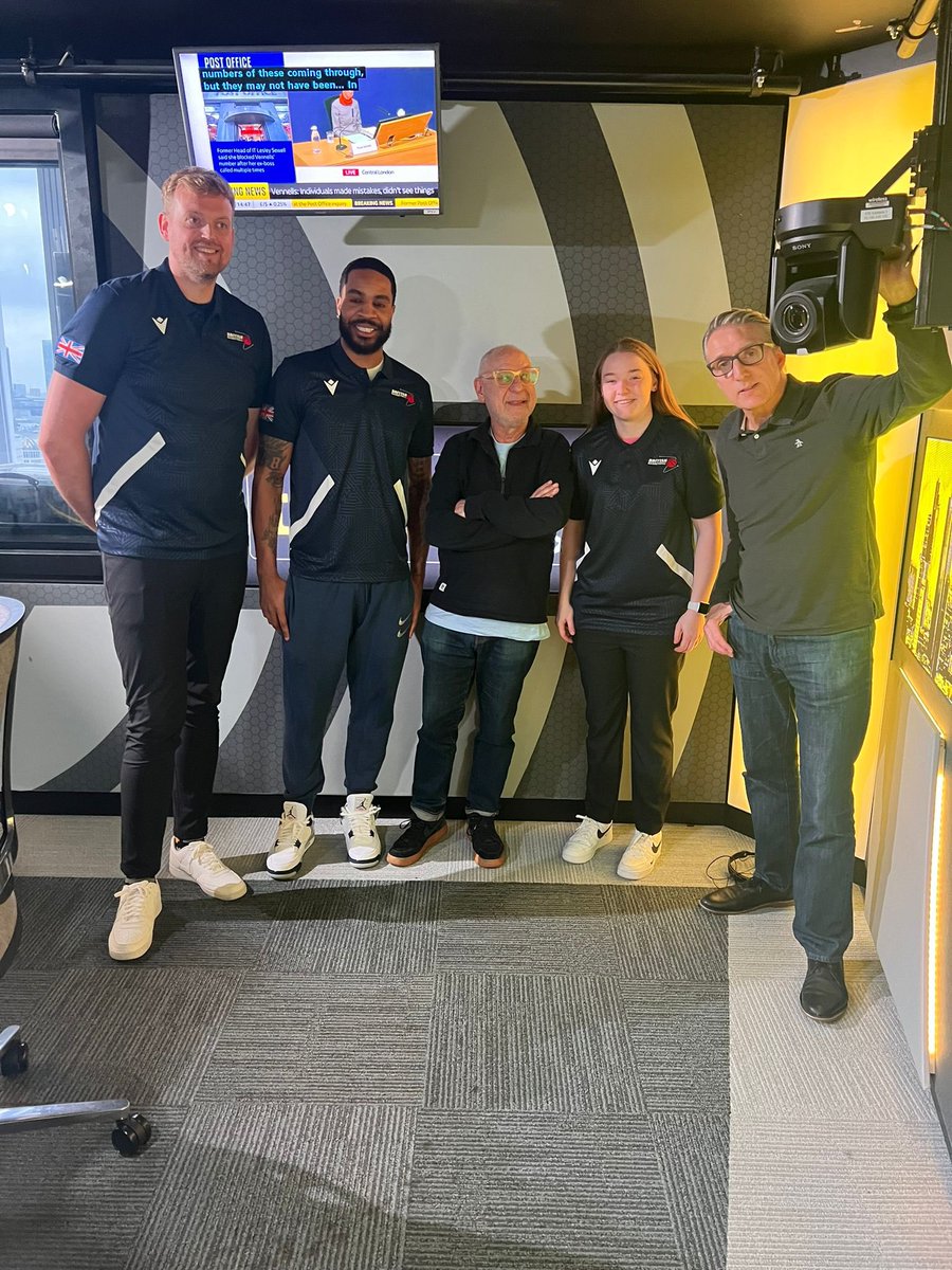 🏀Team GB Basketballers also joined us in the studio this afternoon! ➡️Dan Clarke, Tarik Phillip and Megan Haines…. Good Luck 👍🏼