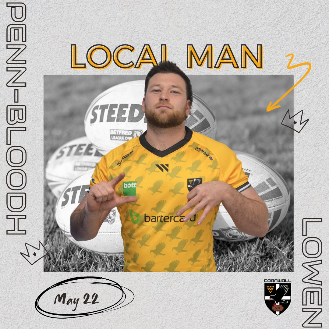𝗣𝗲𝗻𝗻-𝗯𝗹𝗼𝗼𝗱𝗵 𝗟𝗼𝘄𝗲𝗻 〓〓 🎂 A very happy birthday to Local Man George Mitchell. 🥳 We hope you are having a good day! 🖤💛 #Kernowkynsa #RugbyLeague