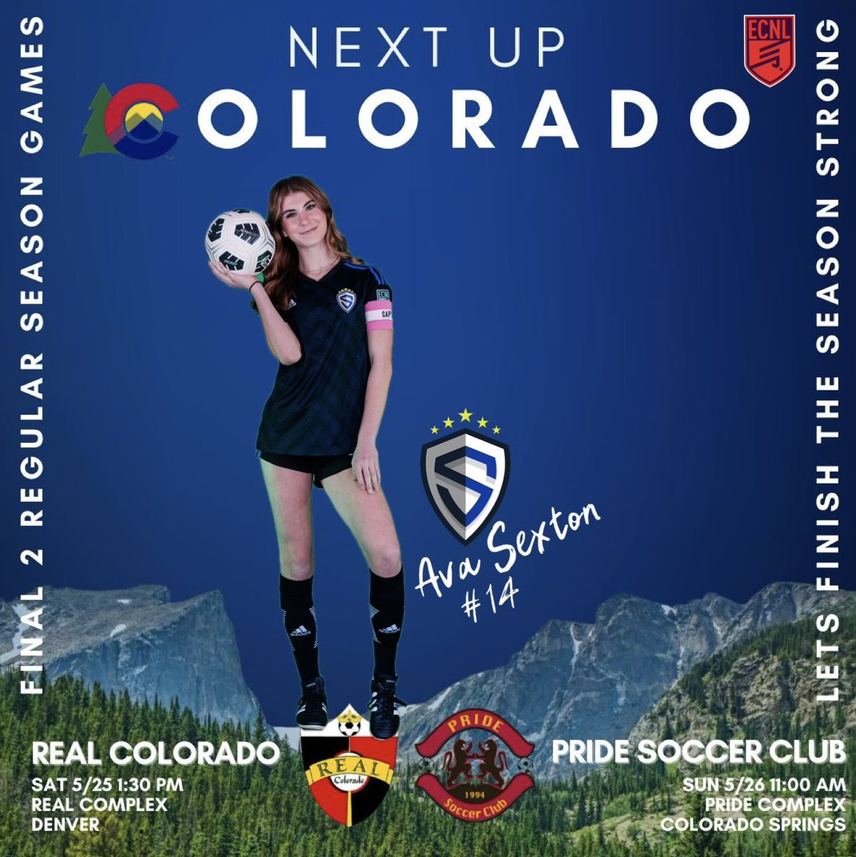 ✈️ Traveling to ℂ𝕠𝕝𝕠𝕣𝕒𝕕𝕠 this weekend for our last 2️⃣ league games… #finishstrong #Leadersplayhere #ecnl 
@ECNLgirls @NcsaSoccer @TopDrawerSoccer @PrepSoccer @PrepSoccerTX @TheSoccerWire @50_50Pod @TopPreps @GMsportsmedia1