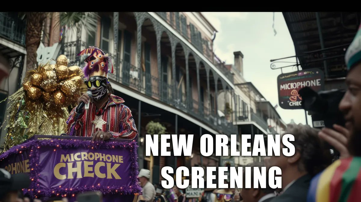 The film Microphone Check will be showing TONIGHT at the Pytania Theater in New Orleans. For tickets go to microphonecheck.com