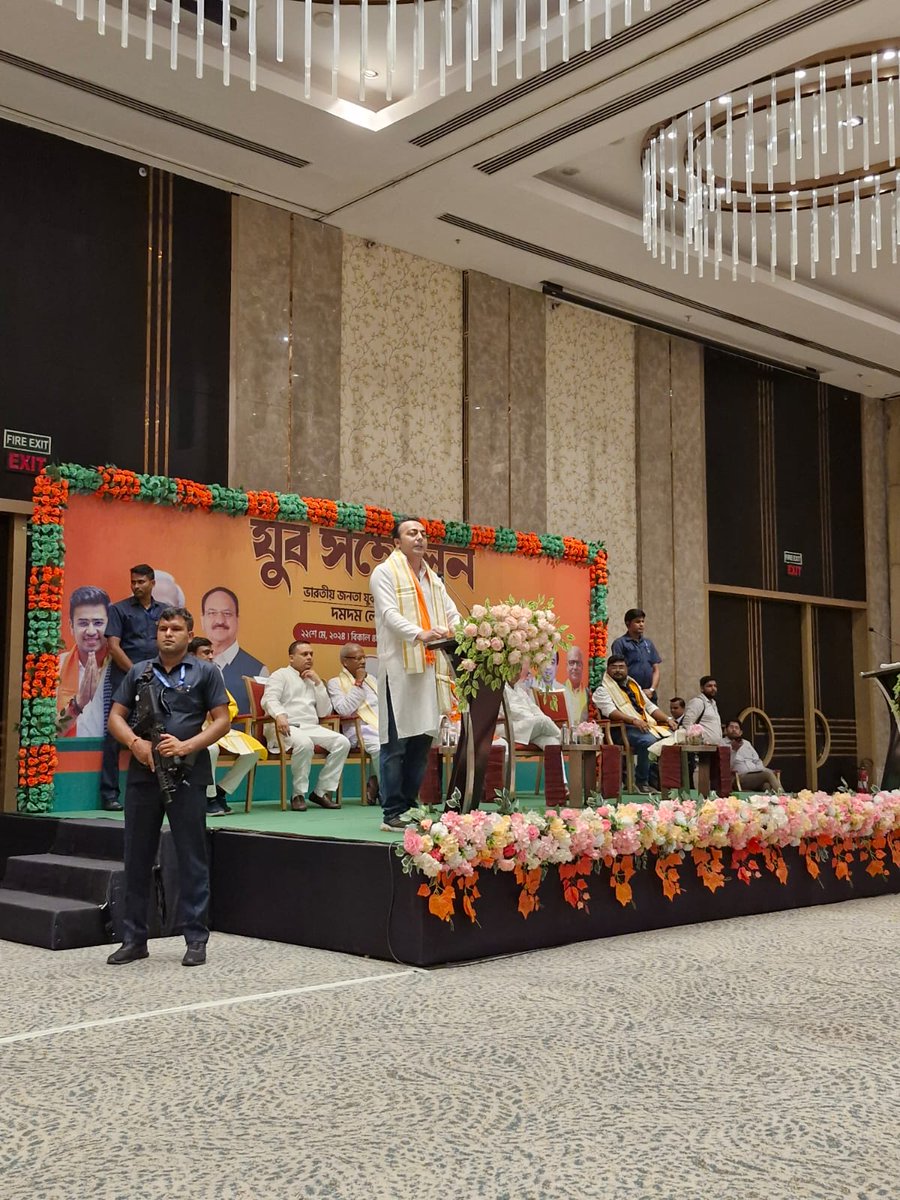 Glimpses of @BJYM Yuva Sammelan. Hon'ble National President of @BJP4India Shri @JPNadda Ji addressed Youth and inspired them. Youth of West Bengal are committed to #ViksitBharat . Youth believes in #Modi_ki_Gaurantee . @sunilbansalbjp @DrSukantaBJP @Tejasvi_Surya @IndranilKhan