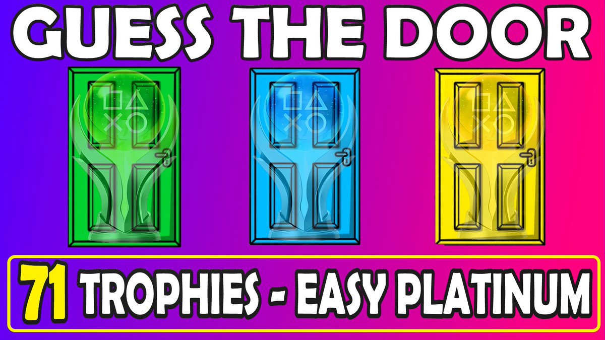 📢Giveaway Guess the Door PS5/PS4 EU Codes Easy Platinum With 71 Trophies! To win, Retweet - Follow @Webnetic2 and Me Please mention your preferred version in the comments Trophy Guide: youtu.be/EgrdGuHp_Uo GOOD LUCK!