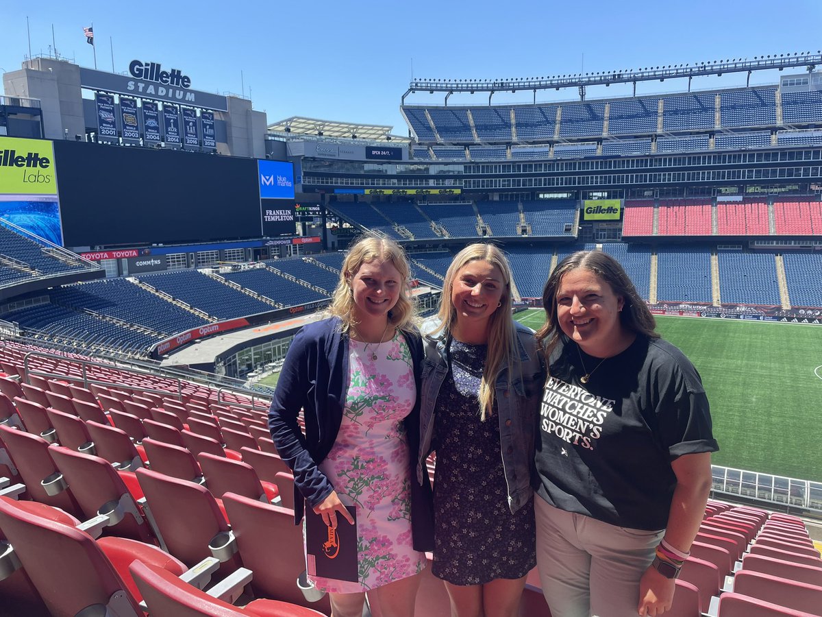 MIAA Girls and Women in Sports Day! Great to have Laura Mosher, Holly Paharik and Coach Karner respresent Hopkinton at this incredible event!