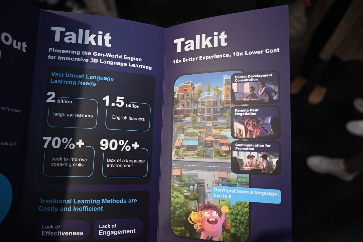 MarieMicheleAB's tweet image. #vivatech
 Apprendre une langue en immersion avec l’IA ? Avec Talkit de #visionflow c’est possible 🥳

@Ym78200 @MadiSeydi @CHRISTINESOTO12 @AngiePatarroyo1 @AnthonyRochand @PPC @chboursin @Chapelotte @IntFem_ @ChantalTV