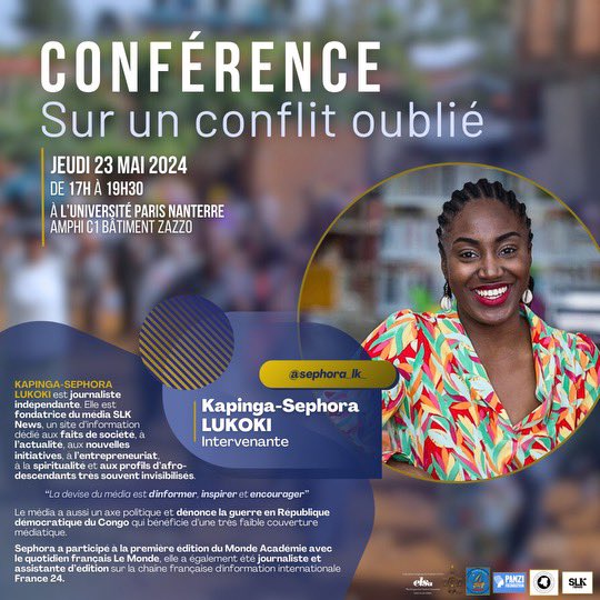 ANCongo_'s tweet photo. Ce jeudi 23 mai, l’université Paris Nanterre organise une conférence sur la #RDC : un conflit oublié. Une initiative lancée par plusieurs étudiants en droit qui ont décidé de mobiliser la sphère juridique et au-delà pour trouver des solutions pour lutter contre l’impunité. https://t.co/Qk2qujh1Ze