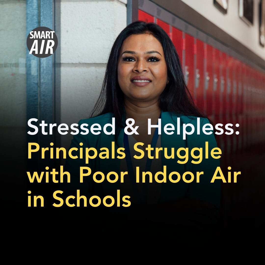 Let's talk about something super important: the #airquality in schools This problem isn't just about students, but also principals. The new study found principals experience significant stress because of the burden of managing poor air quality, feeling powerless, constantly on