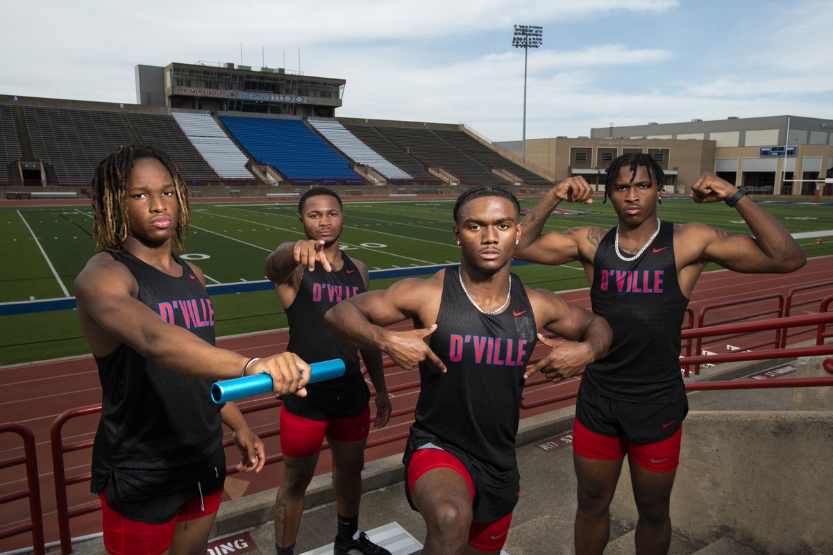 After breaking a national record in 4x200 relay and nearly doing same in 4x100, Duncanville's Brayden Williams, Caden Durham, Ayson Theus & Dakorien Moore are the All-Area boys track athletes of the year. See the rest of the All-Area team. Read: dallasnews.com/high-school-sp… @tandfn