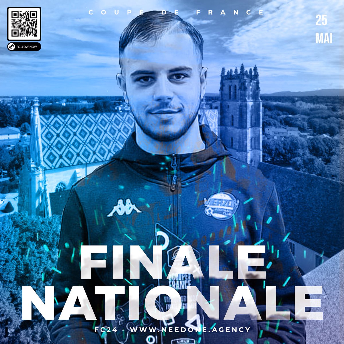 Notre joueur Bressan #FC24 <a href="/DesreeTony/">Magicien 🪄</a> tentera de remporter l’#eCoupeDeFrance, la compétition regroupant les meilleurs joueurs amateurs et professionnels 🎮

📱#eCoupeDeFrance 
📅24 &amp; 25 mai  
📺YouTube.fr/fff le 25 mai dès 9 h 30.

OUI OUI OUI ICI C'EST L'AIN ! 🔥
