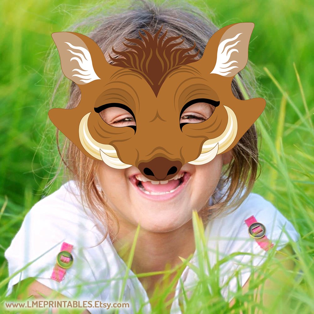 lmeprintables's tweet photo. Warthog Mask Printable Costume Safari African Animal Wild Boar Halloween Pig Lion King Party Favor Birthday Sing Barn Zoo Porky Kid Adult https://t.co/bSrZboxOZL via @Etsy #warthogmask #warthogcostume #safaripartytheme #zooparty #pumbaamask #lionkingmasks #lionkingpartytheme https://t.co/SFm7eUgZTq