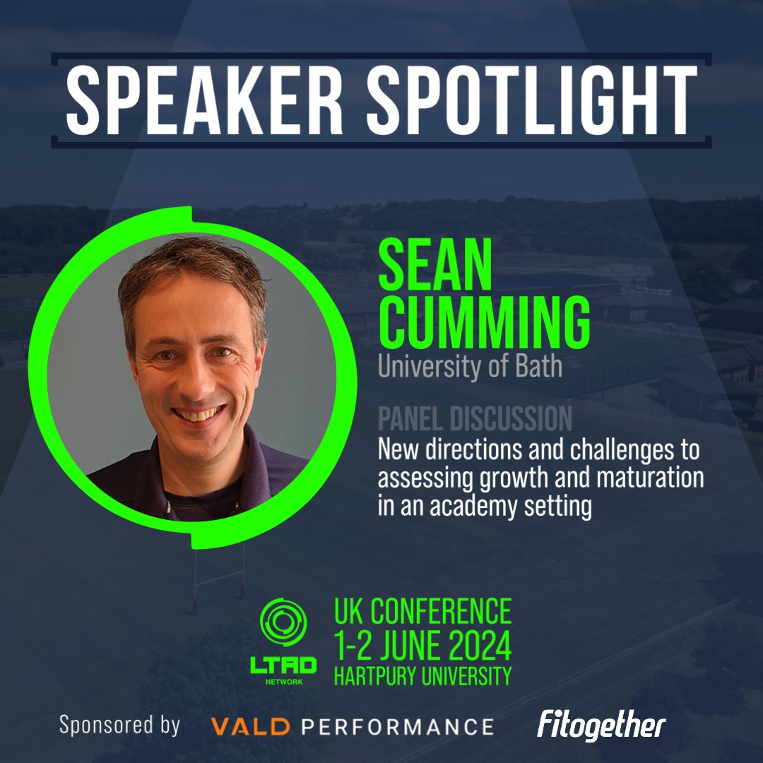 🔦SPEAKER SPOTLIGHT🔦 Sean Cumming will be joining us at the UK Conference 2024 to lead a panel discussion on “New directions and challenges to assessing growth and maturation in an academy setting”🌟 Take part in this session with your ticket ⬇️ 🎟️ ltadnetwork.com/ltad-conferenc…