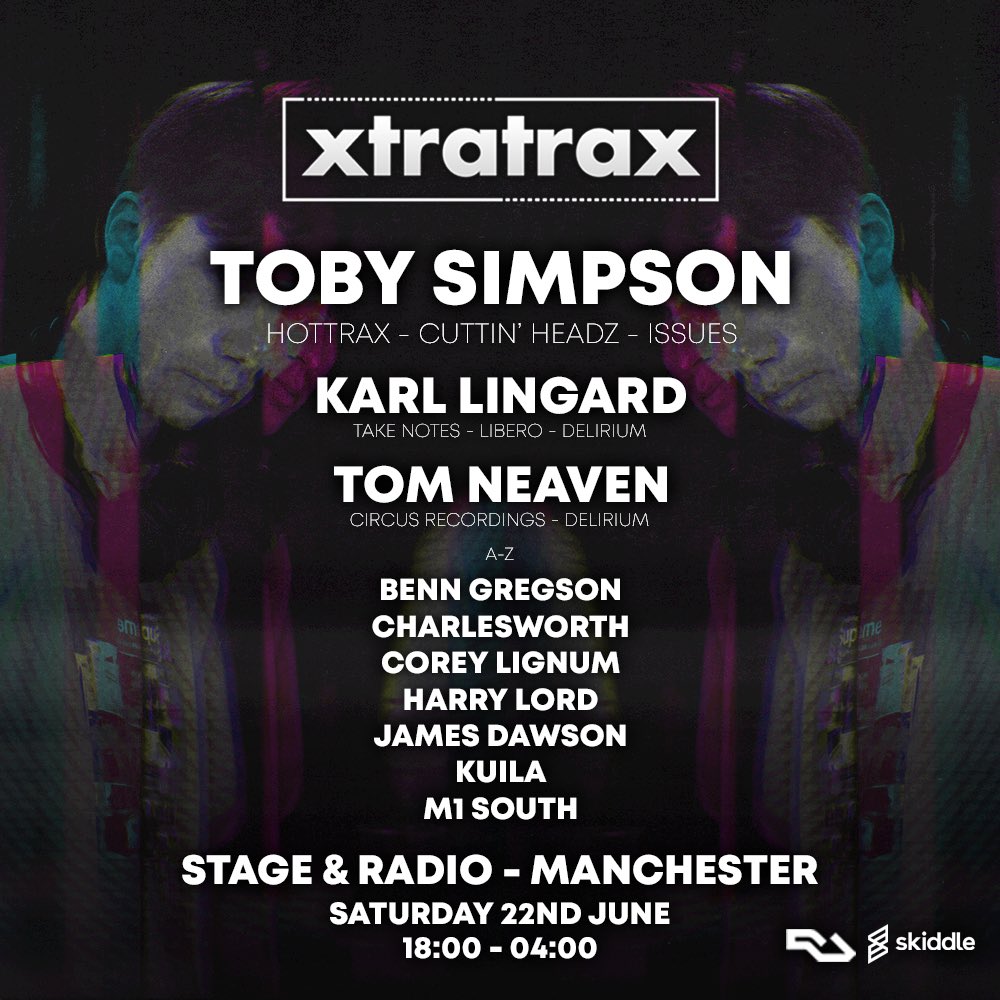22nd June 📆

We’re bringing Toby Simpson to Manchester for a huge evening down at Stage and Radio 📈

Tickets - skiddle.com/e/39146386?skr…