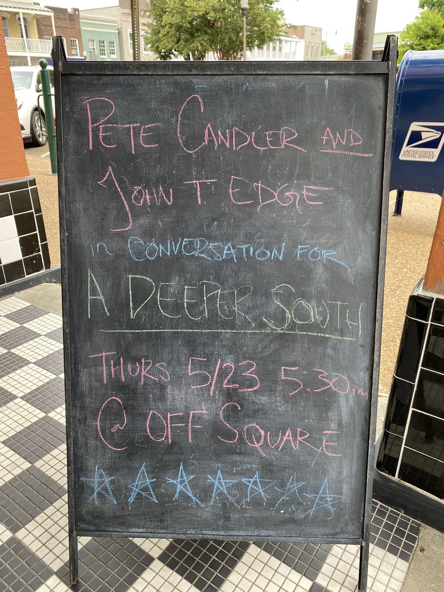 Tomorrow, Pete Candler will be in conversation with John T. Edge for Candler’s A Deeper South! Join Square Books at 5:30PM at Off Square Books for an amazing event 🤩