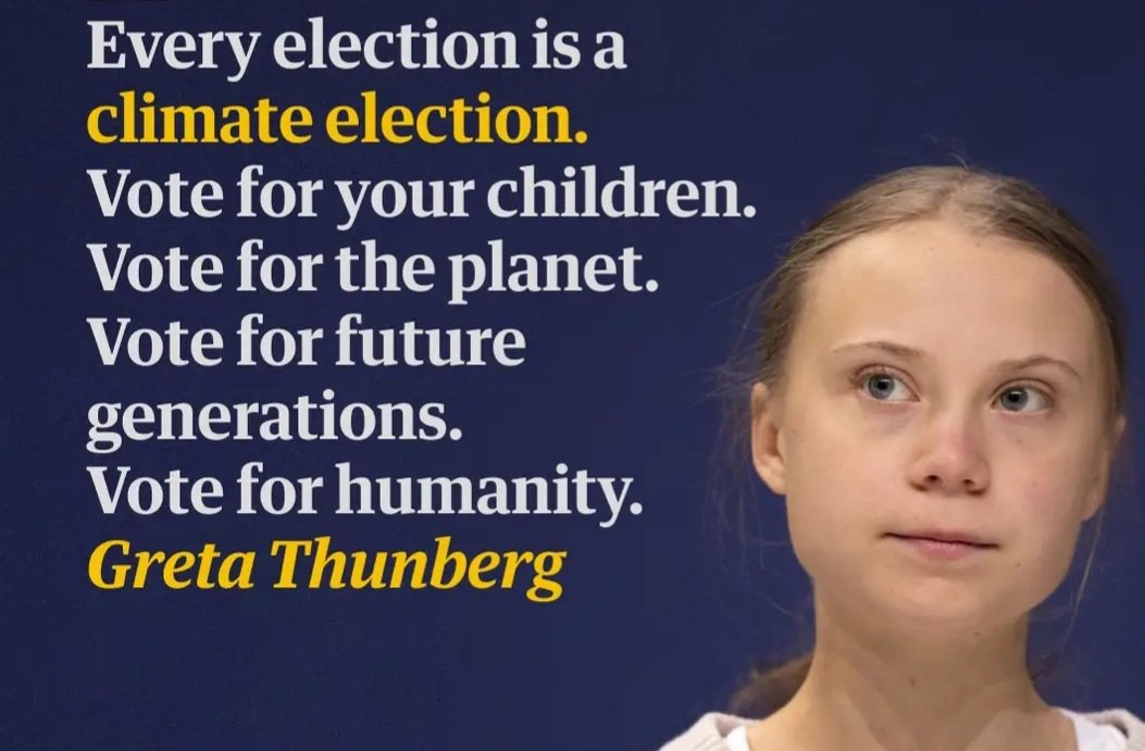 'Every election is a #climate election' - @GretaThunberg #GeneralElection #GE2024