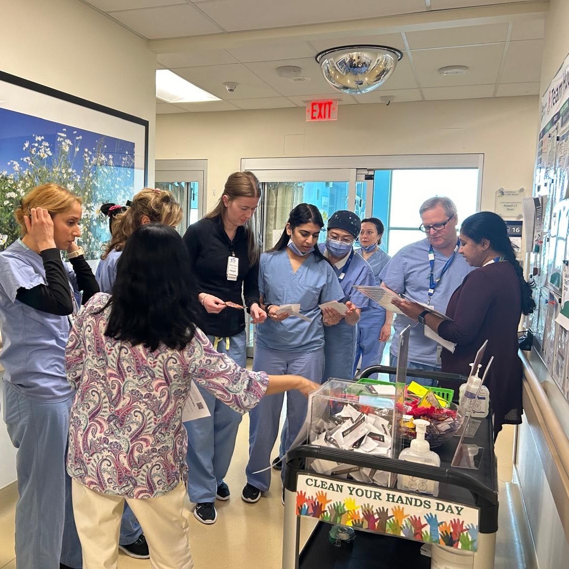 Earlier this month, our Infection Prevention and Control team celebrated World #HandHygiene Day with activities and reminders to our staff about the importance of hand hygiene.

Do you wash your hands frequently with soap and water for at least 20 seconds? ✋💧 #HonouredToCare