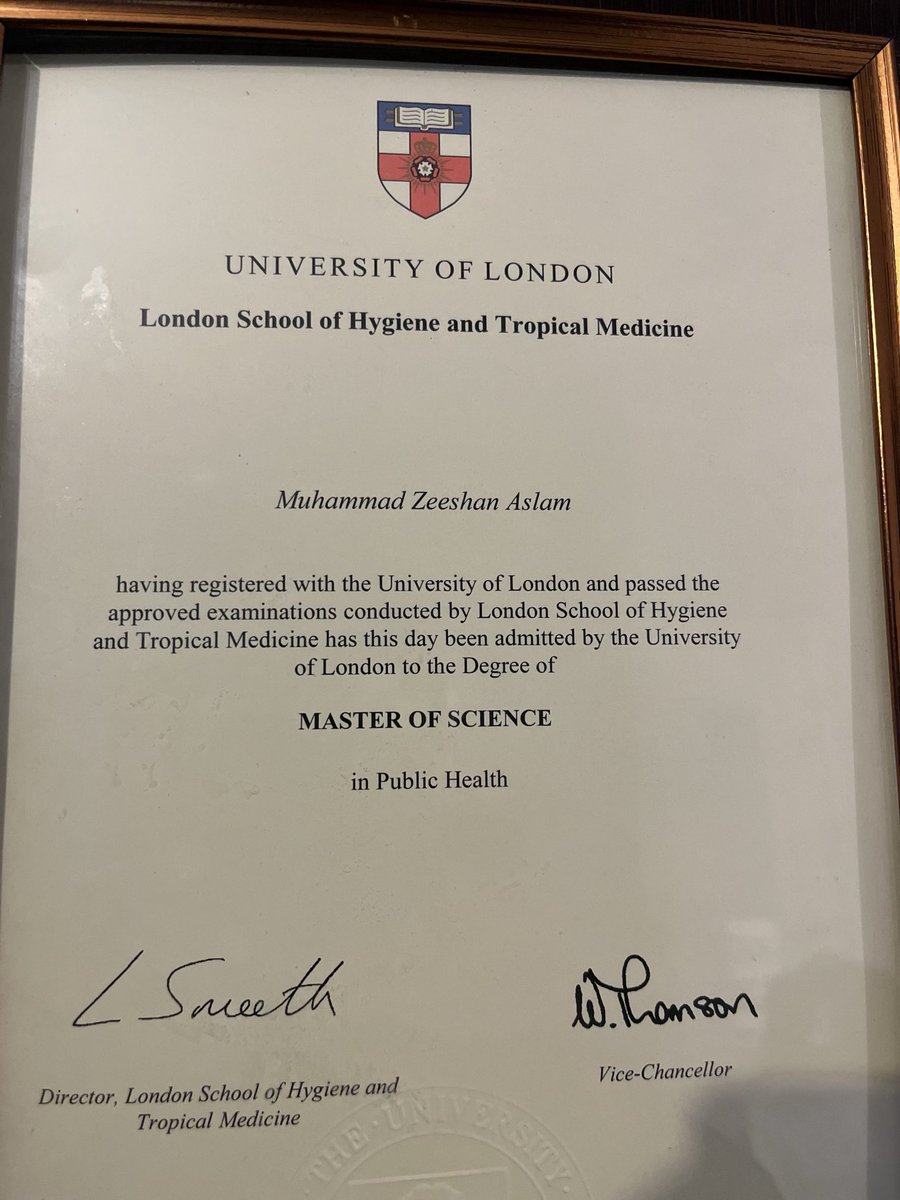 Zeeshan Aslam (@mzaslam77) on Twitter photo Old age qualifications are indeed the most precious of them all ! Delighted to receive this today , MPH from <a href="/LSHTM/">London School of Hygiene & Tropical Medicine</a> Old age qualifications are indeed the most precious of them all ! Delighted to receive this today , MPH from <a href="/LSHTM/">London School of Hygiene & Tropical Medicine</a>