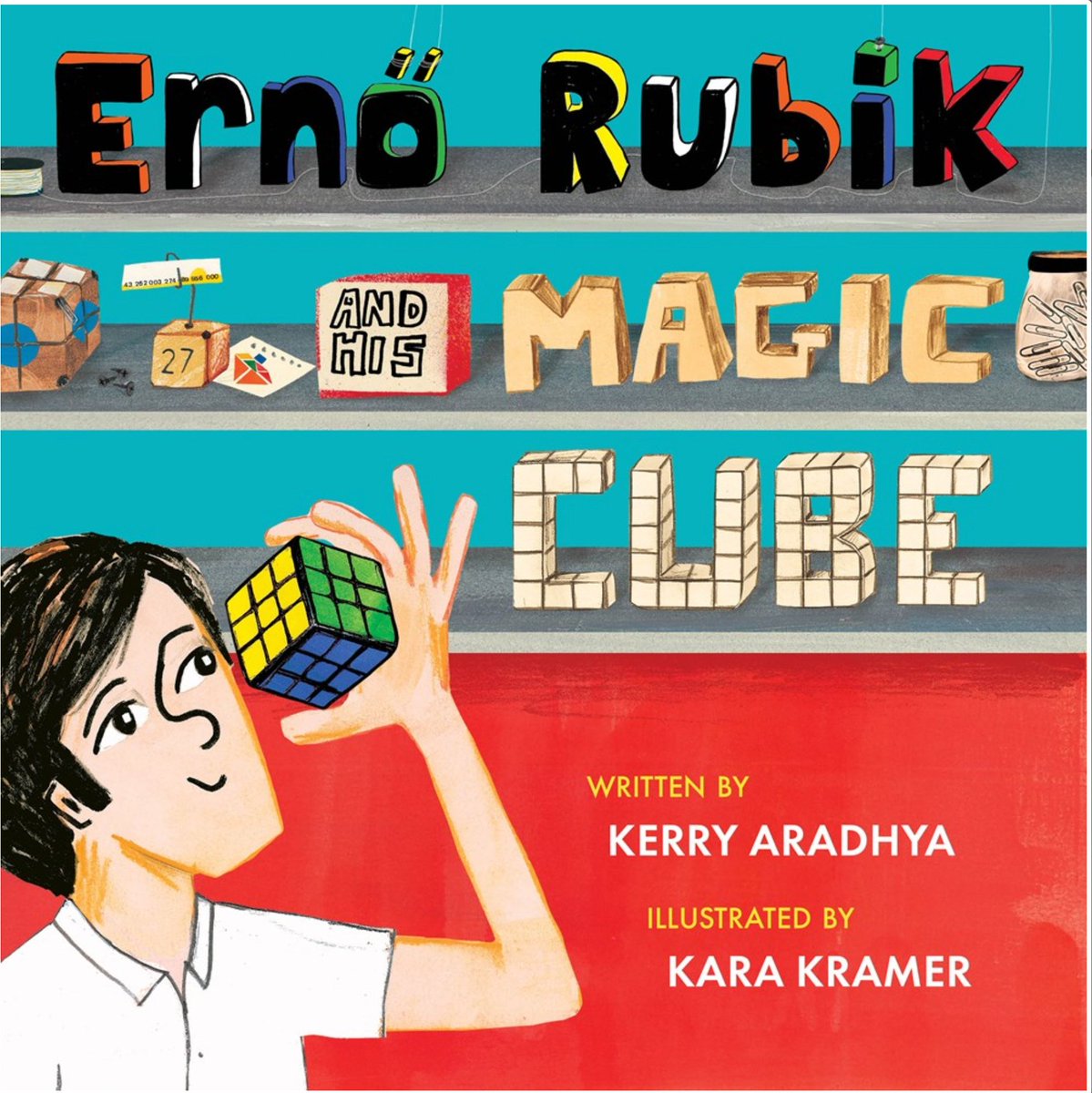 Sneak preview (pub date 6/11!) of a delightful celebration of creativity, intuition and logic! 'Ernő thought the three-dimensional objects he created out of his little cubes were beautiful.'-@kerryaradhya @SteamTeamBooks Featured on my blog of pb bios: jeanneharvey.com/single-post/re…