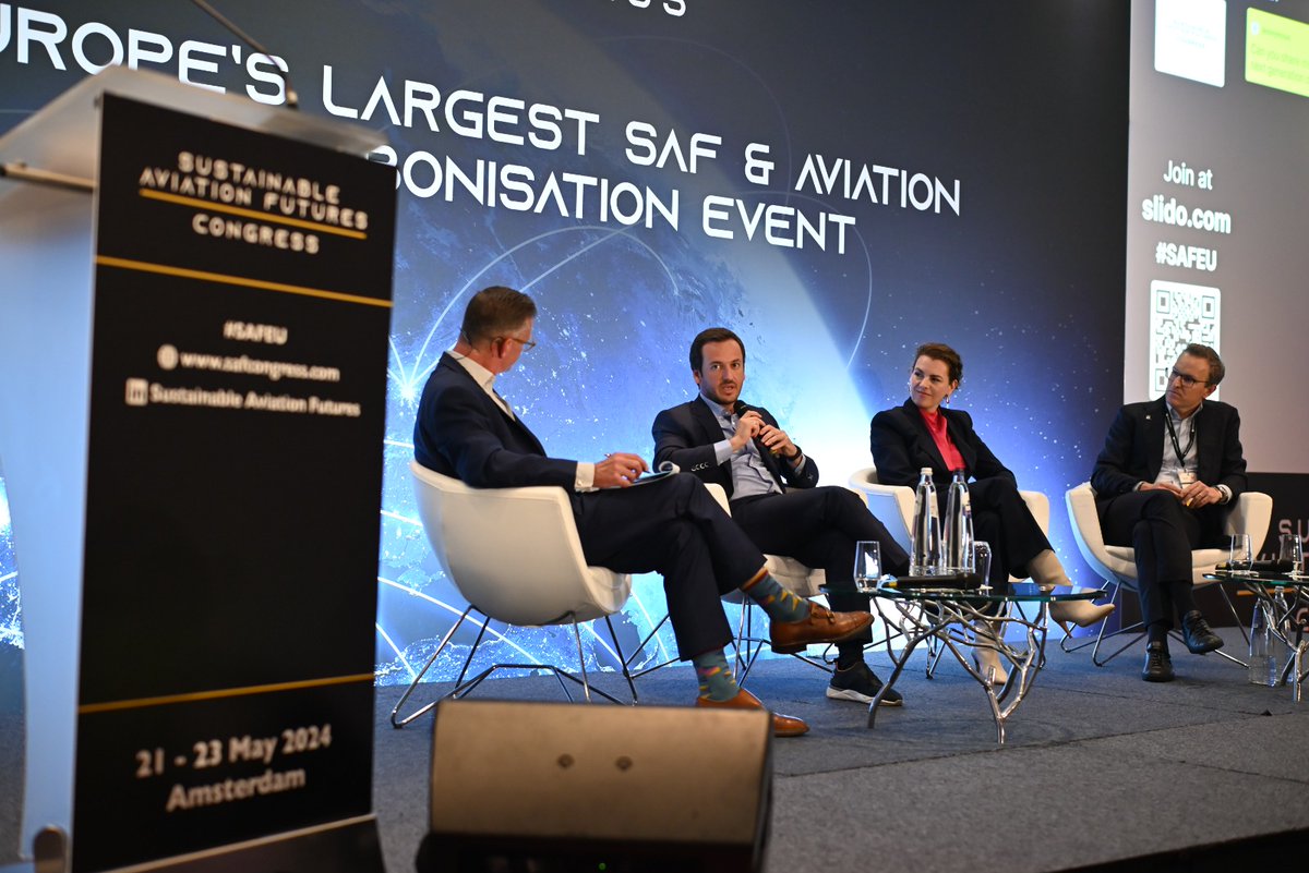 Our Board Member, Mr. @mehmetkly, attended the 'Sustainable Aviation Futures' congress held in Amsterdam, the capital of the Netherlands, as a speaker. He answered questions from BBC presenter @bbcaaron in the panel titled 'What drives the sustainability strategy and