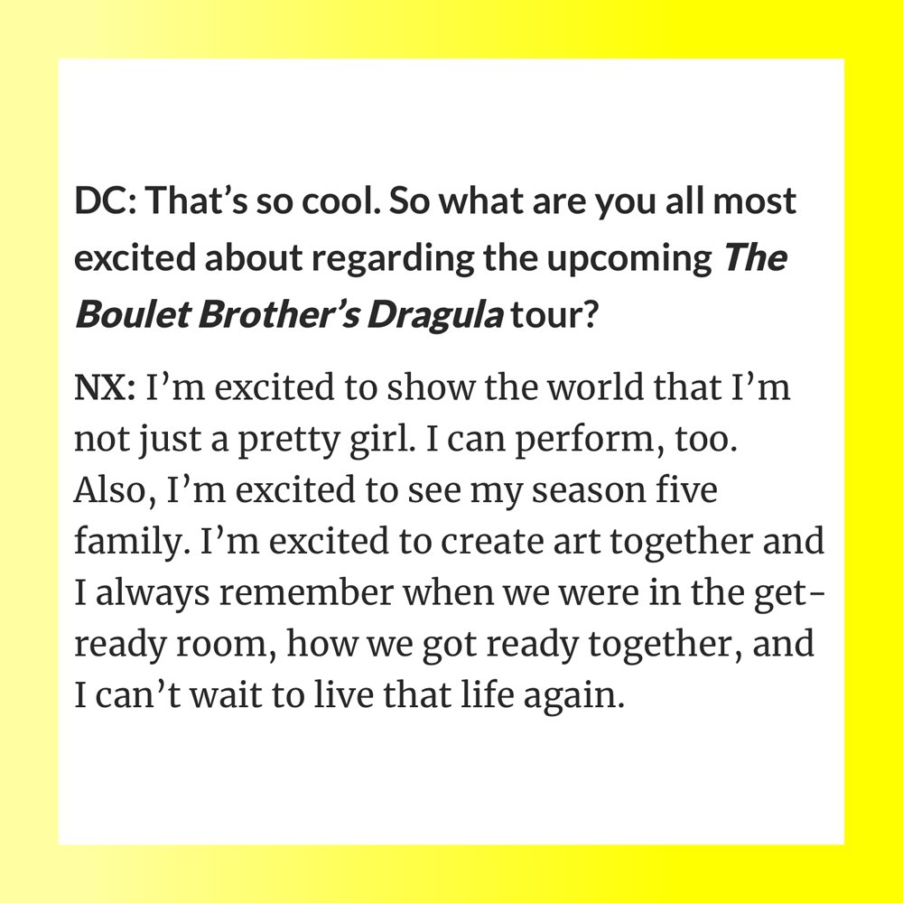 Producer Entertainment Group (PEG) (@pegmgmt) on Twitter photo The @BouletBrothers' #Dragula Season 5 tour starts today in #Chicago. Read the <a href="/DreadCentral/">Dread Central</a> article to get to know the top 4 monsters better and then go grab your tickets and VIP upgrades at dragulalive.com
Article-> bit.ly/4btnBl5
#PEGpresents #BouletBrothers The @BouletBrothers' #Dragula Season 5 tour starts today in #Chicago. Read the <a href="/DreadCentral/">Dread Central</a> article to get to know the top 4 monsters better and then go grab your tickets and VIP upgrades at dragulalive.com
Article-> bit.ly/4btnBl5
#PEGpresents #BouletBrothers
