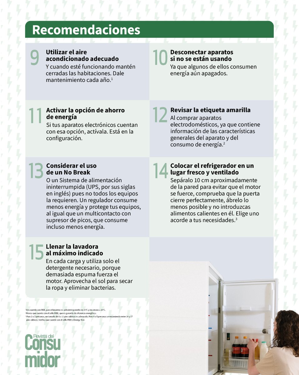 ✅💡🔌⚡️ Aprende cómo hacer más eficiente el uso de energía en tu vivienda y así poder mantener tu recibo de luz a la baja o en un monto razonable. La <a href="/CONUEE_mx/">CONUEE_mx</a> y el <a href="/fidemx/">FIDE</a> nos dan las siguientes recomendaciones.