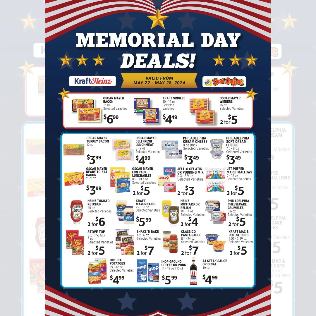 DonQuijoteHI's tweet photo. Get ready to celebrate Memorial Day with our Memorial Day Deals along with this week's specials, valid from Wednesday, May 22 to Tuesday, May 28, 2024!

#weeklyspecials #memorialday #hawaiishopping https://t.co/WpiPZpflzx