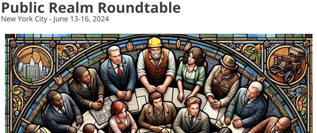 Join us at the Public Realm Roundtable! Networking NYC's Public Space Leadership June 13th-16th with @upmpratt @OpenPlans @StreetPlans @NYC_DOT @yating_liu @placemakingus @sociallifeproj @streetlab @Streetfilms @34_ave @DUMBOBID @31stAveOS @PlacemakingMx placemakingus.org/public-realm-r…