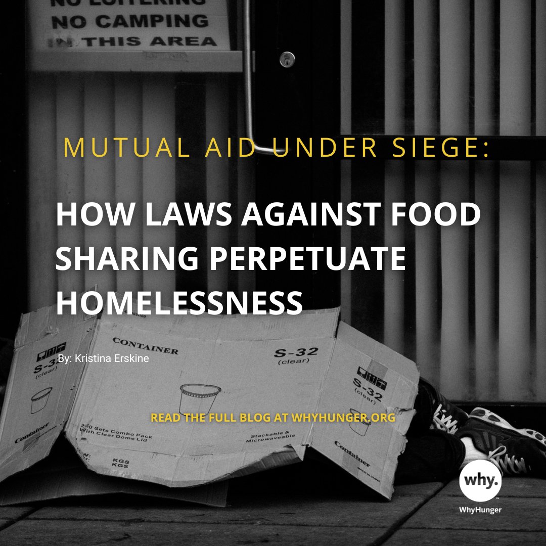 Hunger isn't inevitable; it's a symptom of systemic issues. Addressing food insecurity can prevent homelessness and honor life. Yet, many U.S. cities restrict food sharing, community gardens, and composting, attacking our right to healthy food. Read more: bit.ly/3VdDBlP