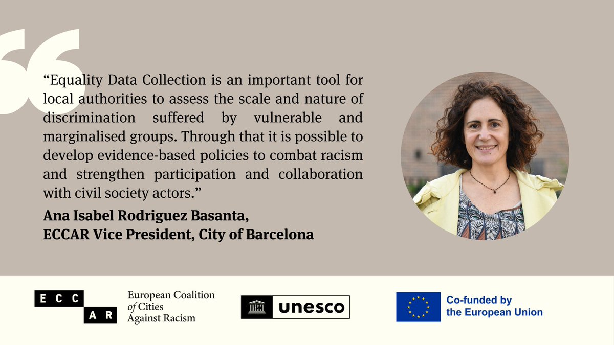 ECCAR_Network's tweet photo. ➡ Last week we kicked-off our new Working Group on #EqualityData Collection under the leadership of our vice-presidency city @BCN_CiutatDrets . 20 #ECCAR cities shared their experiences on #equalitydata collection at the local level. Thanks to all cities for joining! 1/3 https://t.co/UVzunuEAZX