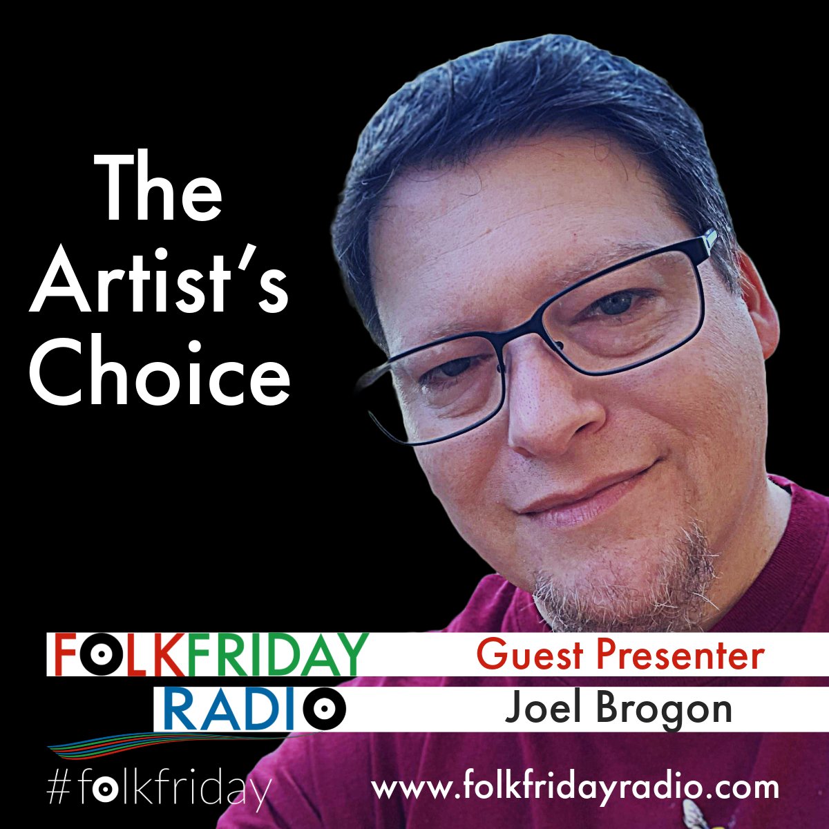 The Artists' Choice on Folk Friday Radio this week is hosted by Guest Presenter @joelbrogon who chooses music that has influenced him and his art over the years. Listen from 8PM on Thursday & 5PM on Saturday here: folkfridayradio.com