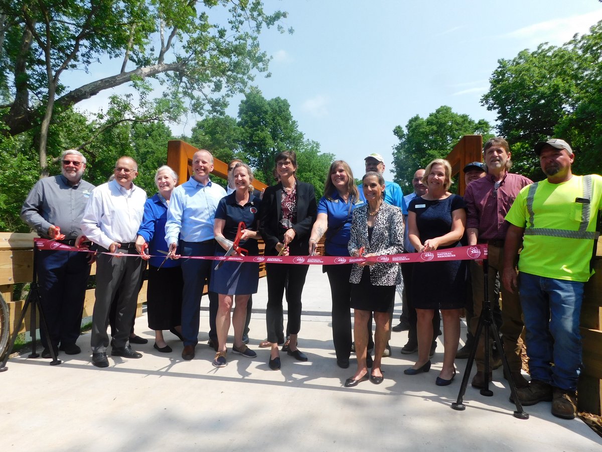 This morning ODNR hosted a ribbon cutting for the new O'Bannon Creek Bridge along the Little Miami Scenic Trail. Thank you to all who helped make this project a success! #LovelandOH #ODNR