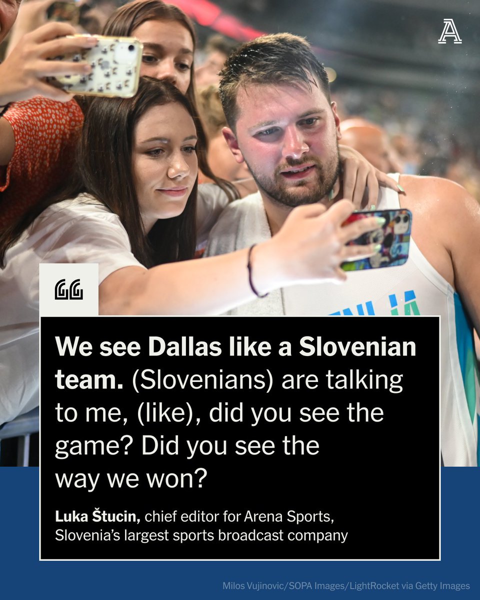 Slovenia is seven hours ahead of Texas.

But rarely has the Luka Dončić obsession and support been anything but unconditional, even during a rocky playoff performance.

<a href="/tim_cato/">tim cato</a> on support 5,522 miles away for the Mavericks: nytimes.com/athletic/55120…