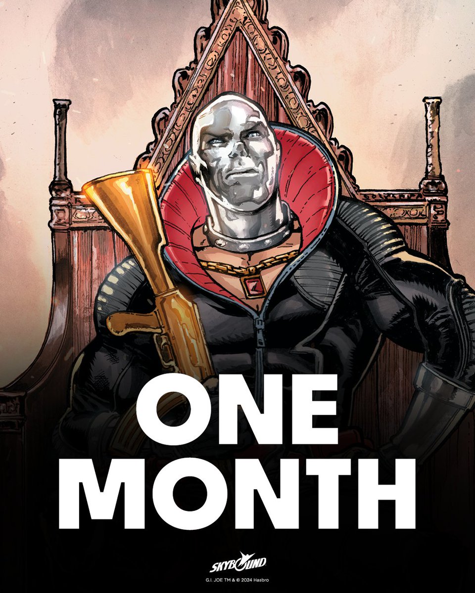 Only ONE MONTH until the terror of DESTRO hits local comic shop shelves. #EnergonUniverse.