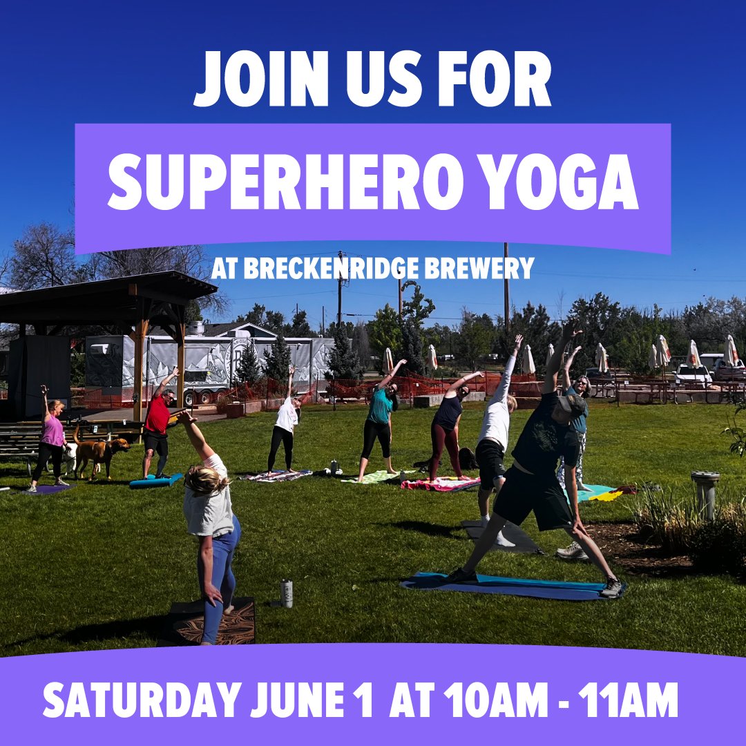 It’s important to stretch before saving Denver. Join us Sat, June 1 for Superhero Yoga at @BreckBrew, taught by Yoga Educator Michelle Leachman. Enjoy a morning of superhero stretches, a complimentary brew, plus a FAN EXPO ticket giveaway! Learn more here spr.ly/6012dLF4w