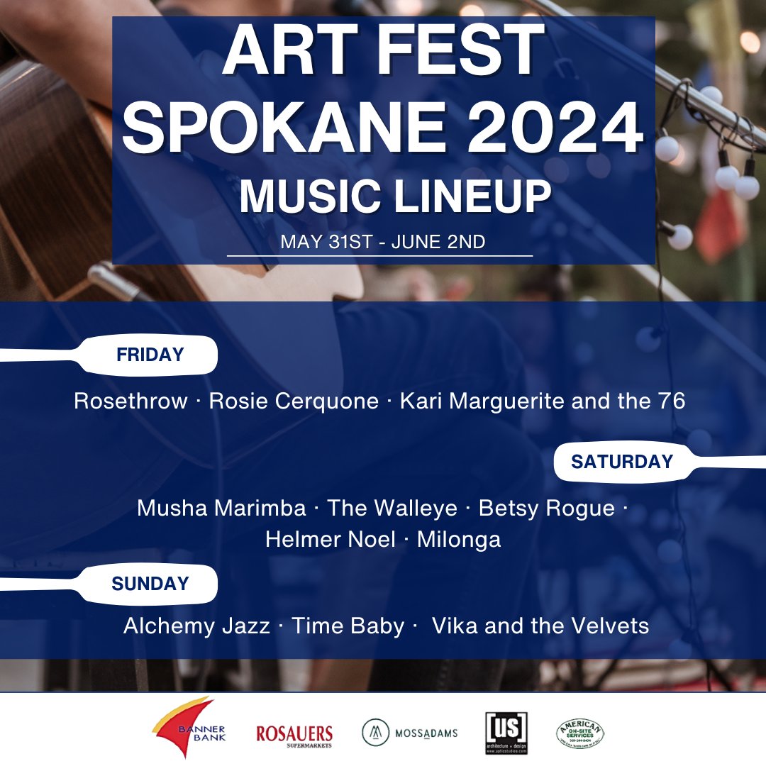 Check out the amazing lineup of music coming to ArtFest! 
All this for $5 admission? That's music to our ears.