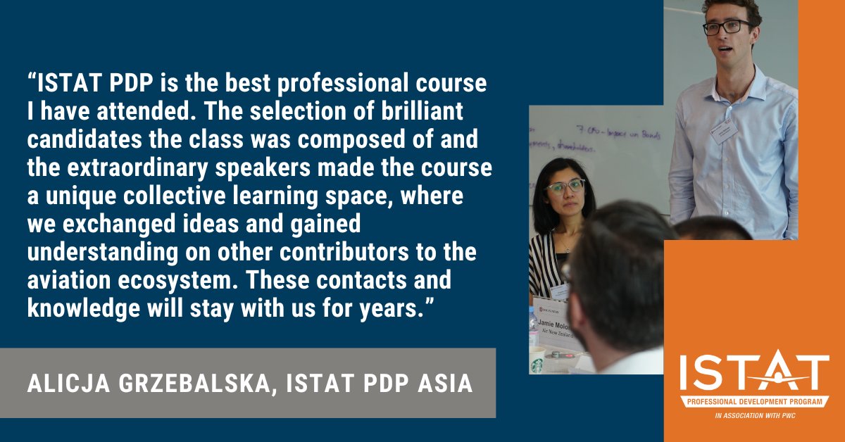 Applications are now open for ISTAT PDP Asia! 🌏 Professionals with 1-5 years of experience with an airline, lessor, bank, OEM, MRO, consultancy, trader, lawyer or appraiser, this is your opportunity! Applications are due by Wednesday, 19 June. #ISTATPDP bit.ly/4brFyR7